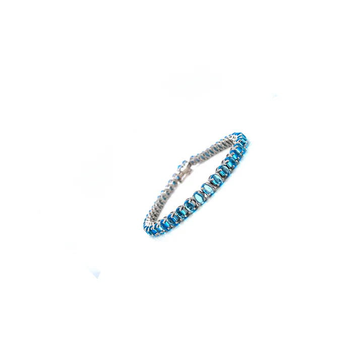 Bracciale Tennis Topazio Blu