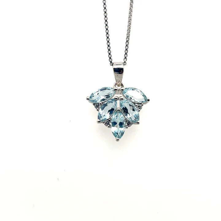 Collana Butterfly Acquamarina