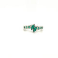 Anello Emerald Twins