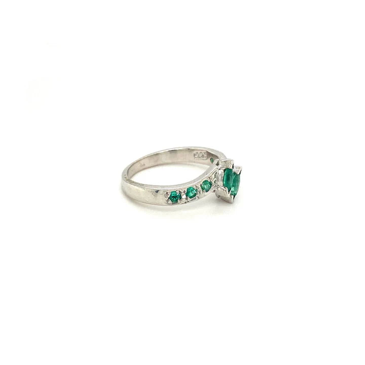 Anello Emerald Twins