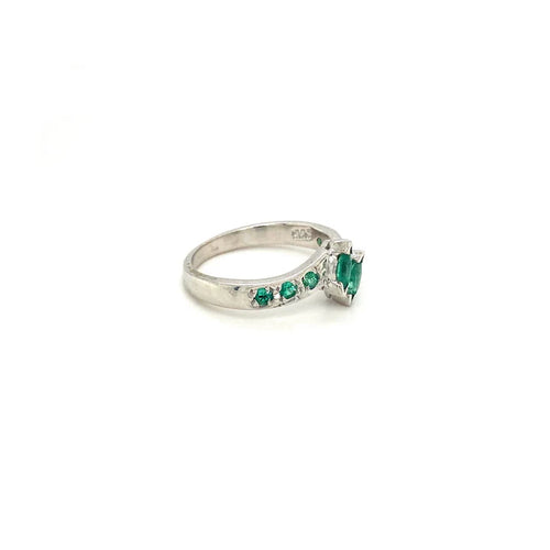 Anello Emerald Twins