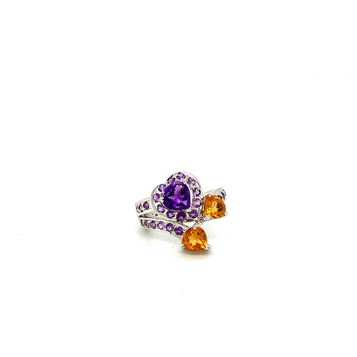 Anello Stars Universe - Ametista e Citrino