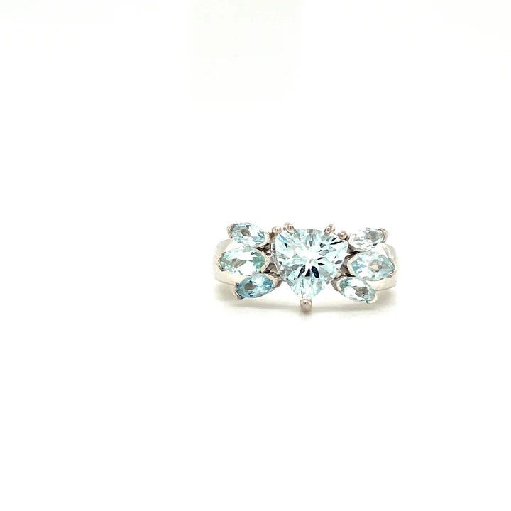 Anello Trinity Acquamarina