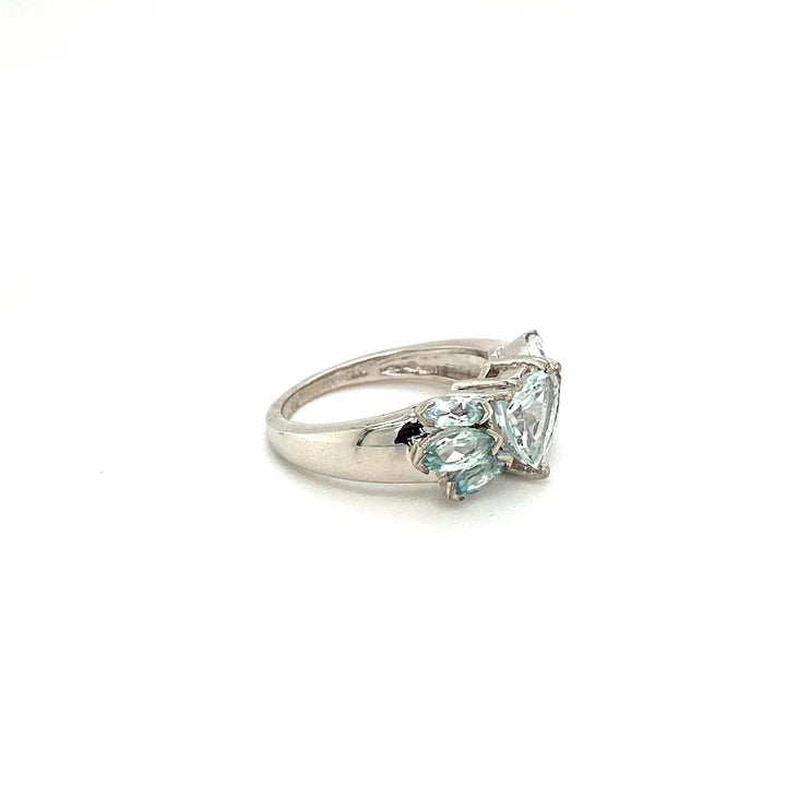 Anello Trinity Acquamarina